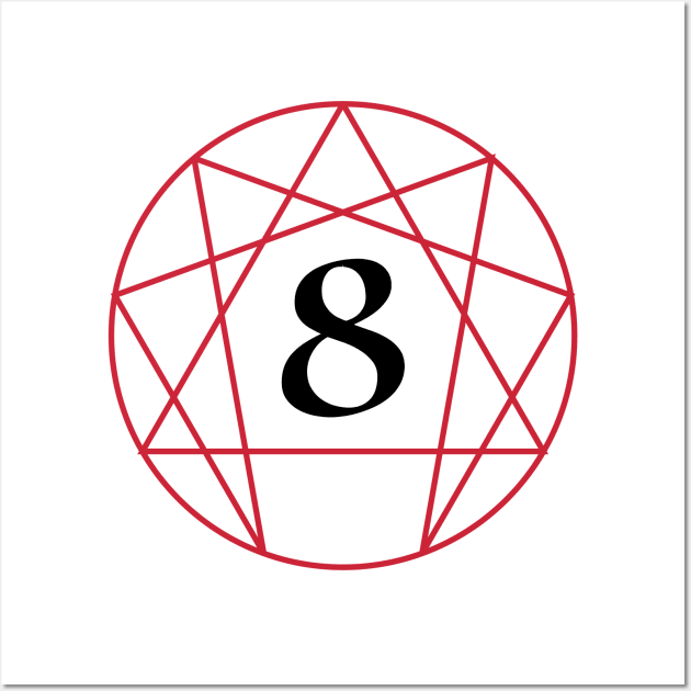 Enneagram Eight - The Challenger (Number Only) Wall Art by enneashop